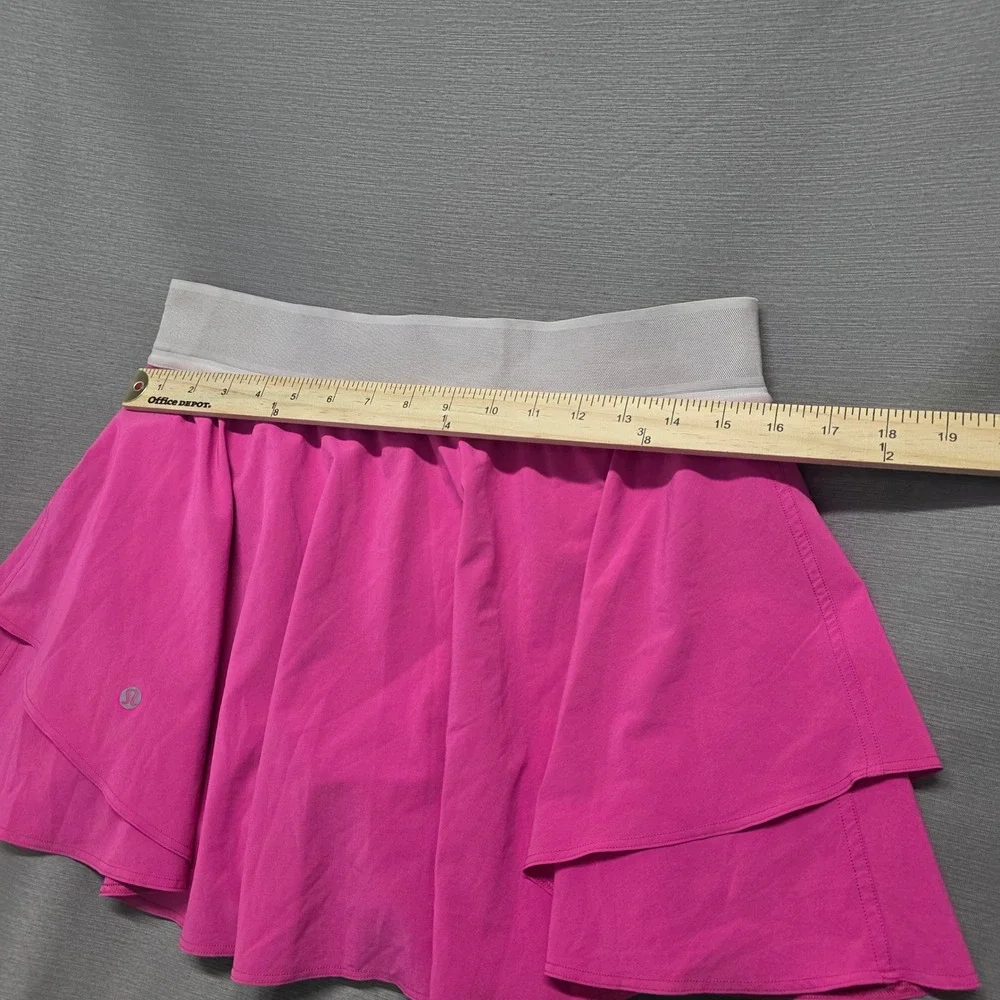 Lululemon Court Rival High-Rise Skirt Pink‎ Tiered Tennis Skort Size 10 Reg